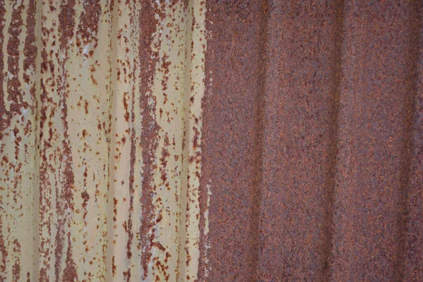 Textura Chapa Metálica Enferrujada Textura Telhado Chapa Metal Velho Padrão — Fotografia de Stock