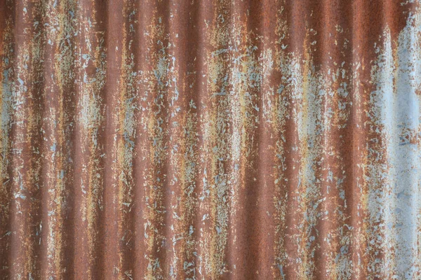 Textura Chapa Metálica Enferrujada Textura Telhado Chapa Metal Velho Padrão — Fotografia de Stock