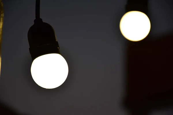Night Light Bulbs Bulbs Bokeh Soft Blurred Image Background — Stock Photo, Image