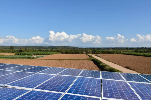 Pannello Fotovoltaico Nuova Tecnologia Immagazzinare Utilizzare Potenza Della Natura Con — Foto Stock