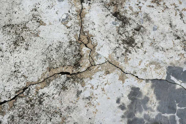 The pattern of the outdoor cement floor with cracks and stains on the surface of cement floor, soft and selective focus.