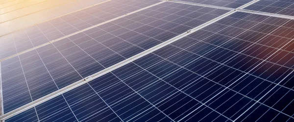 Panel Fotovoltaico Nueva Tecnología Para Almacenar Utilizar Poder Naturaleza Con — Foto de Stock