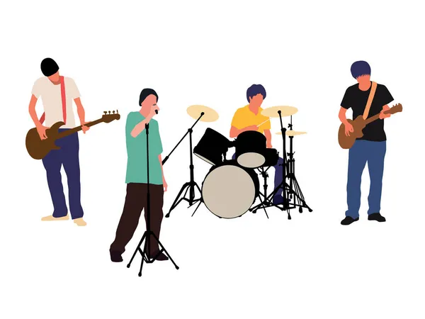 Music Band Illustration Graphic Vector — Stock Vector