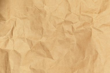 Arkaplan için buruşmuş kraft kağıdı veya karton dokusu 