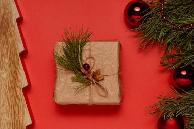 Noel veya yeni yıl arkaplanı ve Noel hediyeleri
