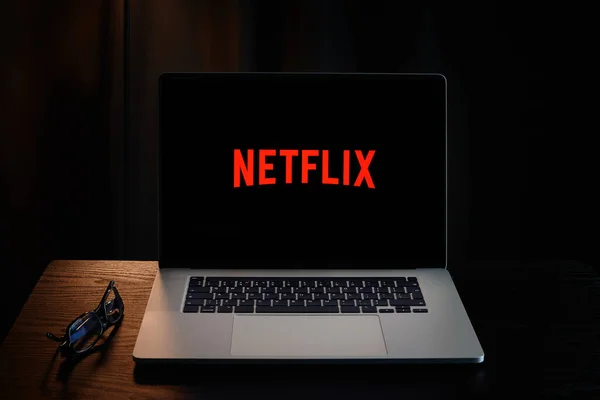 Netflix Laptop Screen Moscow Russia December 2021 — Stock Photo, Image