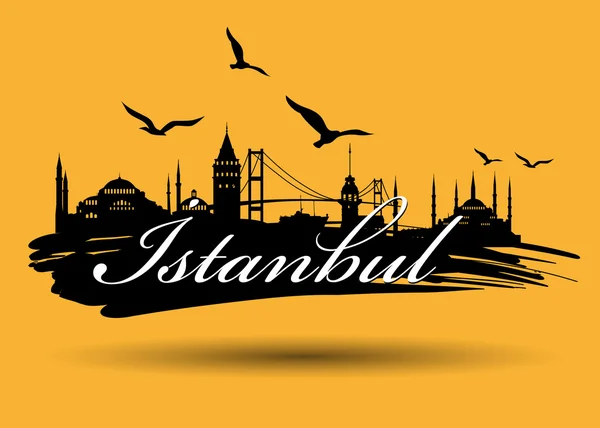 Istanbul siluette — Stock Vector