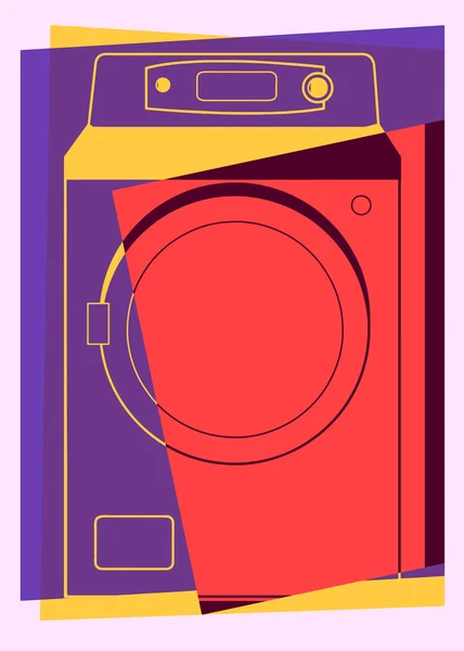 洗濯機ポップアート — ストックベクタ