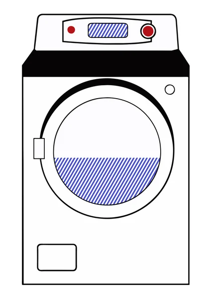 Washing machine pop art — Stock Vector