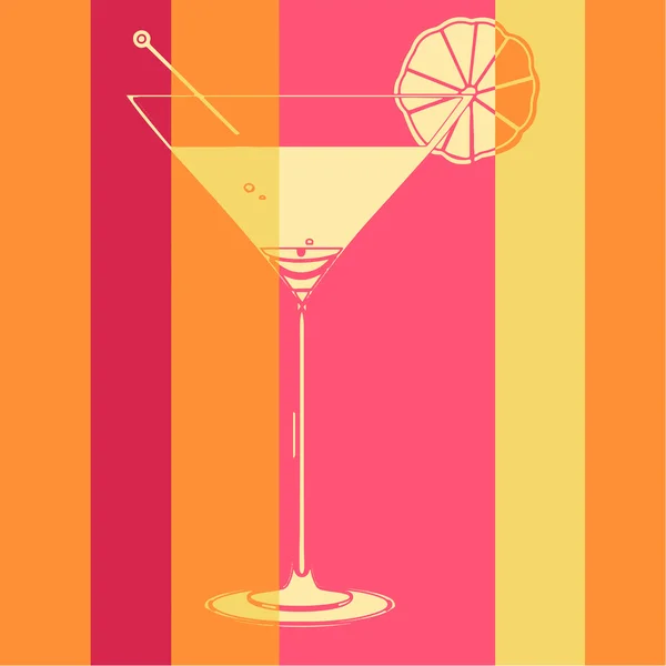 Cocktail pop art — Stock Vector