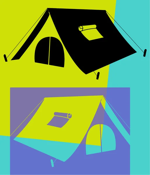 Tenda da campeggio — Vettoriale Stock