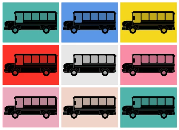 Buss pop art — Stock vektor