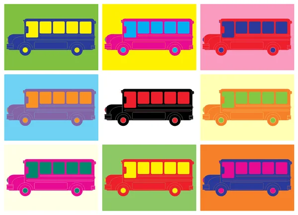 Buss pop art — Stock vektor