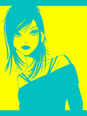 Pop art. kadın portresi