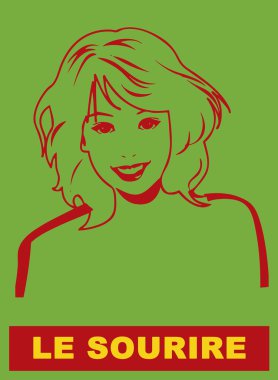 Pop art. kadın portresi