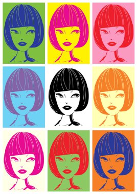 Pop art. Kadın yüzü