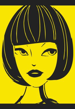 Pop art. Kadın yüzü