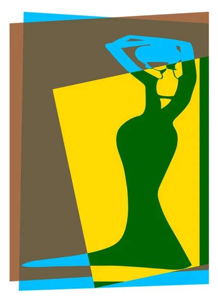 Pop art. Femme dansant — Image vectorielle
