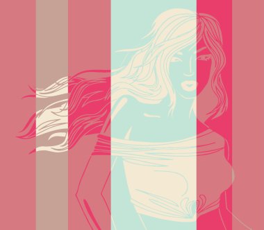 Pop art. kadın portresi