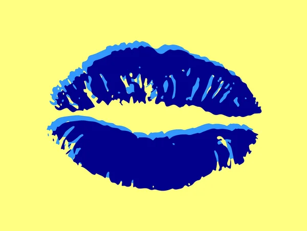 Lippen Pop Art — Stockvektor