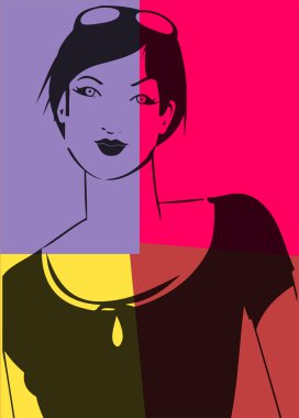 Pop art. Kadın yüzü