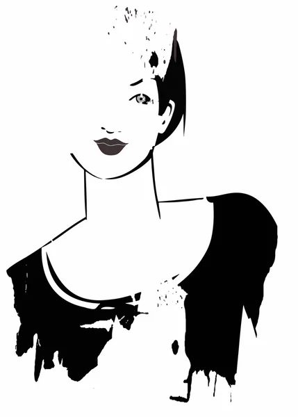 Arte pop. Cara de mujer — Vector de stock