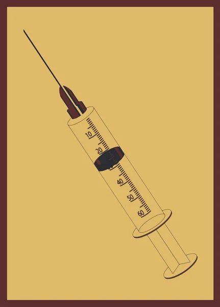 Syringe pop art — Stock Vector