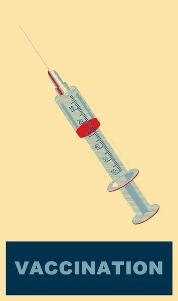 Syringe pop art — Stock Vector