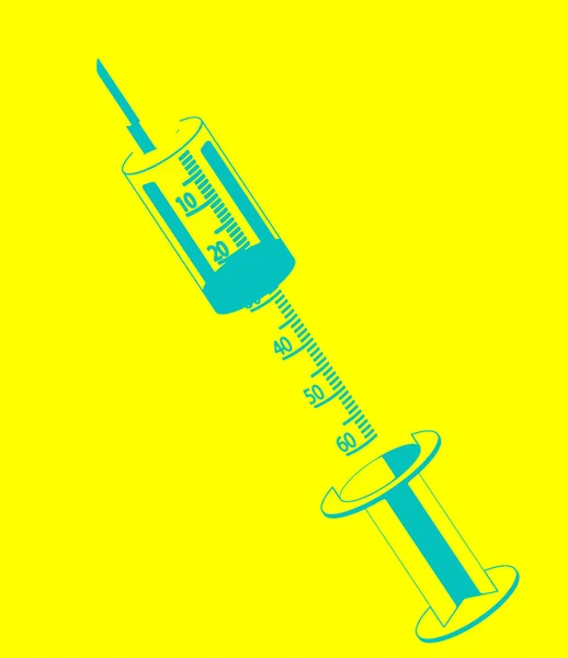 Syringe pop art — Stock Vector