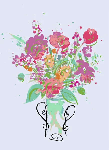 Ramo de flores — Vector de stock