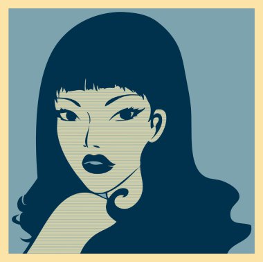 Pop art. kadın portresi