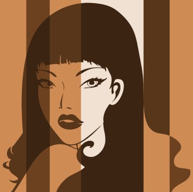 Pop art. kadın portresi