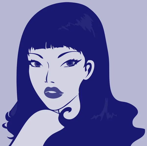 Pop art. Portrait de femme — Image vectorielle