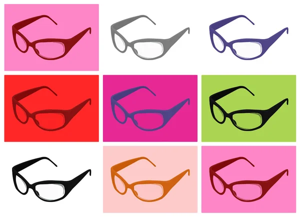 Glasses pop art — Stock Vector