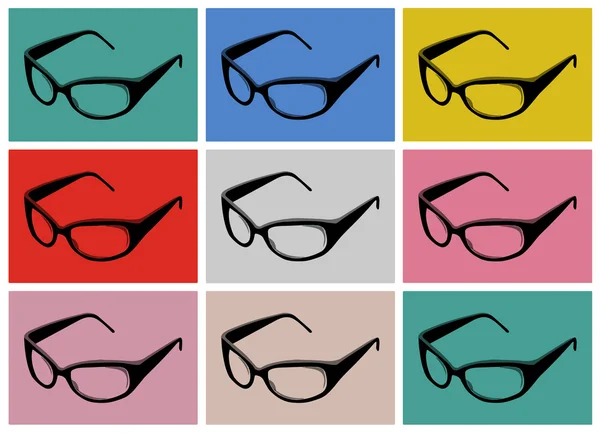 Arte pop gafas — Archivo Imágenes Vectoriales