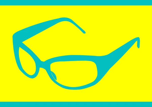 Glasses pop art — Stock Vector