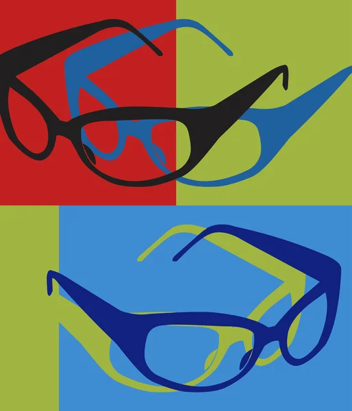 Glasses pop art — Stock Vector