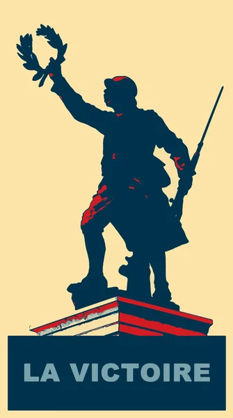 Pop art. La guerre. Mémorial. Soldat de la guerre 14-18 en France — Image vectorielle