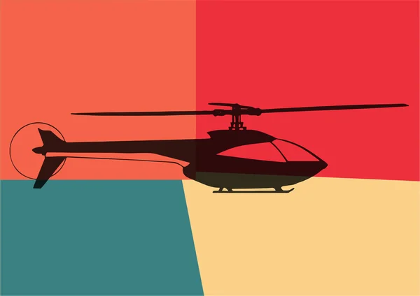 Arte pop. helicóptero — Vector de stock