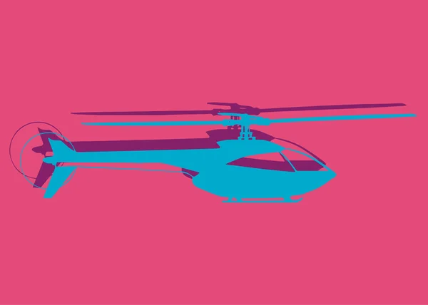 Arte pop. helicóptero — Vector de stock