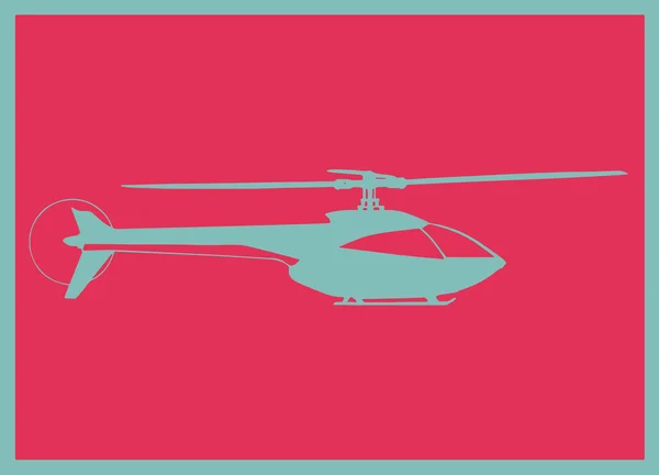 Pop art. helikopter — Stock vektor