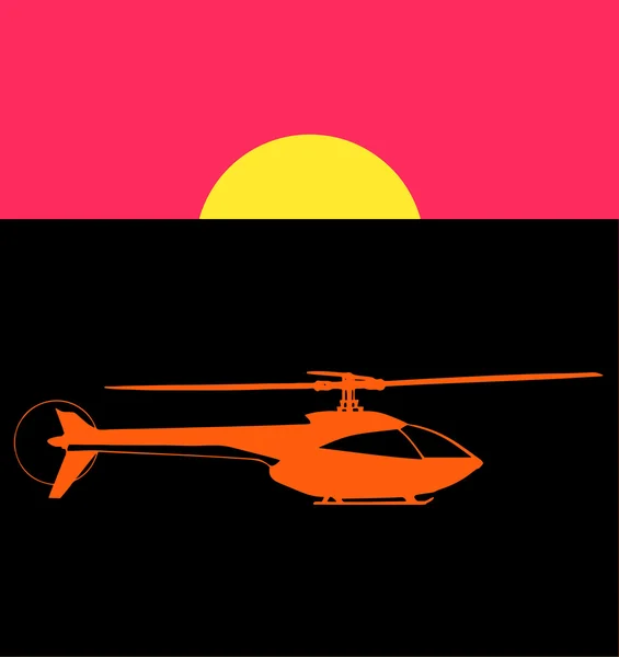 Pop art. elicottero — Vettoriale Stock