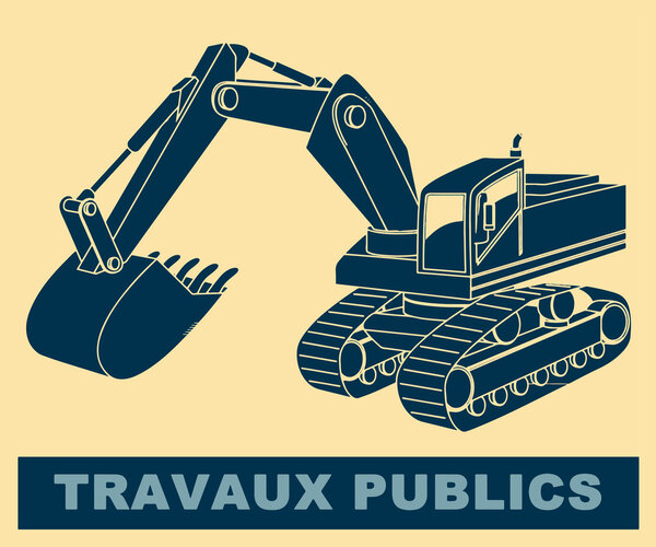 Поп-арт Экскаватор
