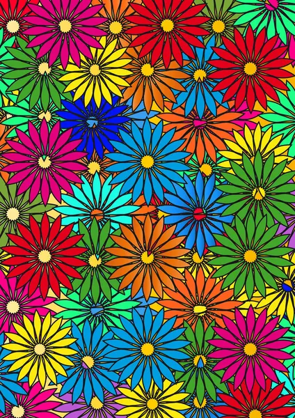 Pop art. Fleurs pouvoirs — Image vectorielle