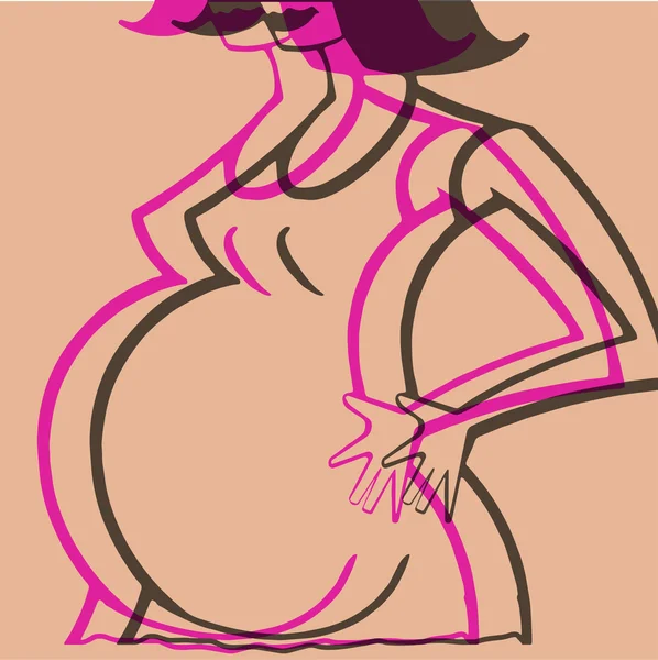 Mulher grávida —  Vetores de Stock
