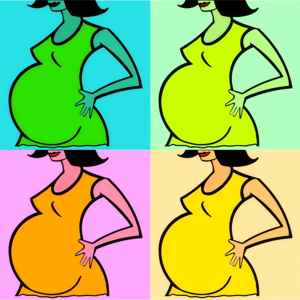 Pregnant woman — Stock Vector