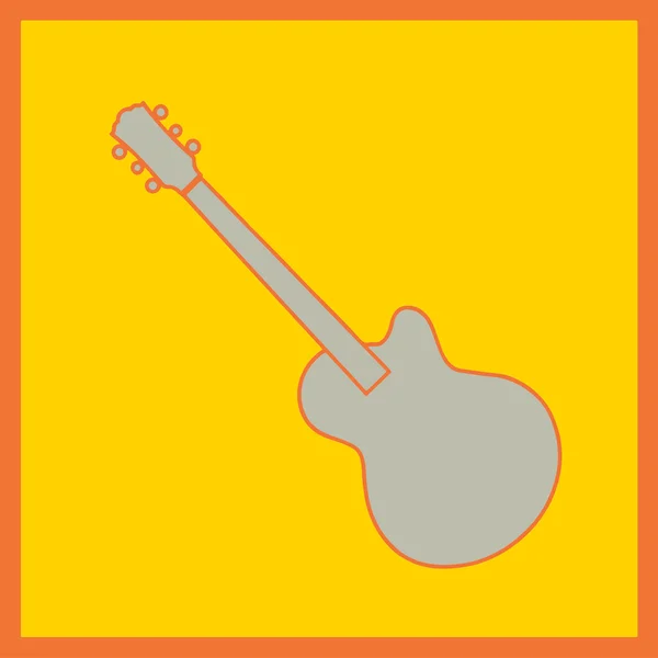 Pop art. Akustisk gitarr — Stock vektor