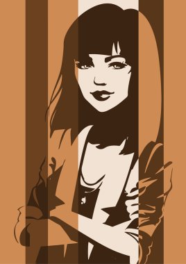 Pop art. Kadın bak.