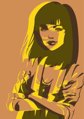 Pop art. Kadın bak.