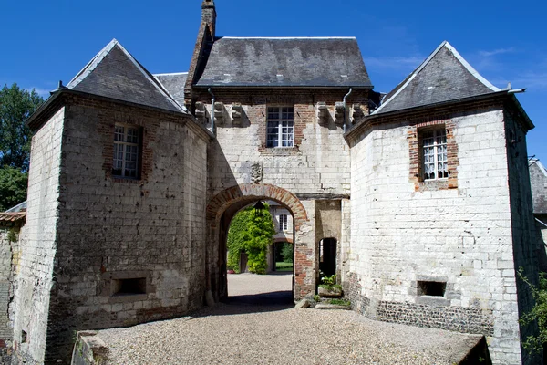Nampont-Saint-Martin Manor. Frankrijk — Stockfoto